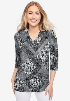 Stretch Cotton V-Neck Tee