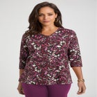 Stretch Cotton V-Neck Tee image number null