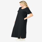 Perfect Short-Sleeve Scoopneck Maxi Tee Dress image number null
