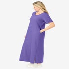 Perfect Short-Sleeve Scoopneck Maxi Tee Dress image number null