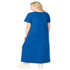 Perfect Short-Sleeve Scoopneck Maxi Tee Dress image number null