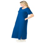Perfect Short-Sleeve Scoopneck Maxi Tee Dress image number null