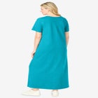 Perfect Short-Sleeve Scoopneck Maxi Tee Dress image number null