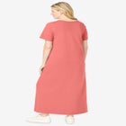 Perfect Short-Sleeve Scoopneck Maxi Tee Dress image number null