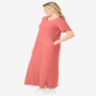 Perfect Short-Sleeve Scoopneck Maxi Tee Dress image number null