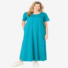 Perfect Short-Sleeve Scoopneck Maxi Tee Dress image number null