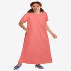 Perfect Short-Sleeve Scoopneck Maxi Tee Dress image number null