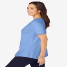 Stretch Cotton Crisscross Strap Tee image number null