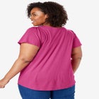 Square Neck Flutter Sleeve Tee image number null