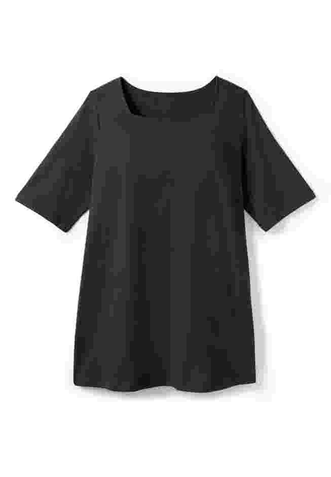 Perfect Elbow-Sleeve Square-Neck Tee image number 3