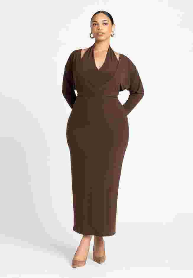 Maxi Dress With Halter Layer image number 1