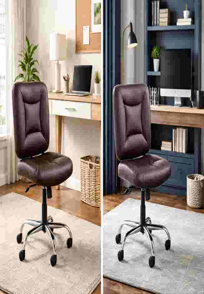 black office chair in office settings