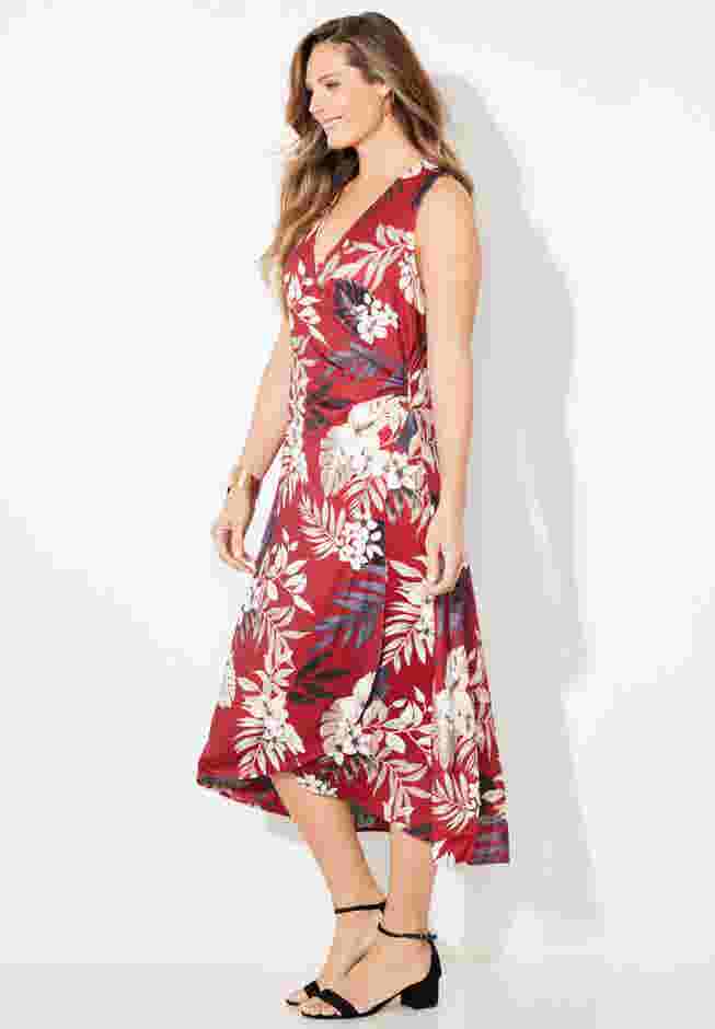 Effortless Faux Wrap Dress image number 2