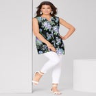 Sleeveless Floral Big Shirt image number null