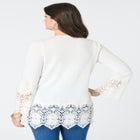 Fine Gauge Lace Pullover Sweater image number null
