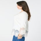 Fine Gauge Lace Pullover Sweater image number null