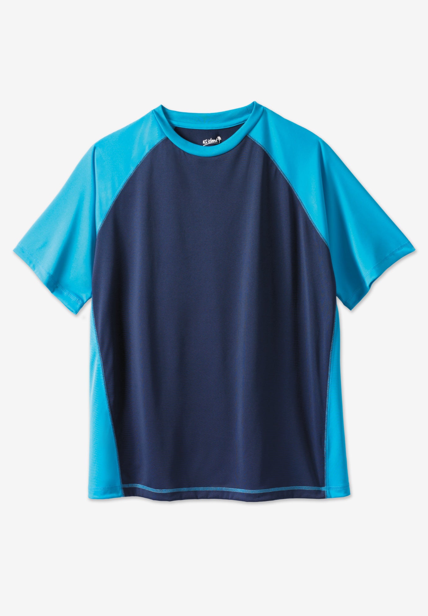 Cling-Free Raglan Short Sleeve Swim Shirt image number 0