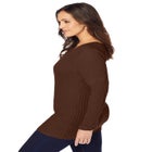V-Neck Ribbed Sweater image number 2