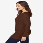 V-Neck Ribbed Sweater image number null