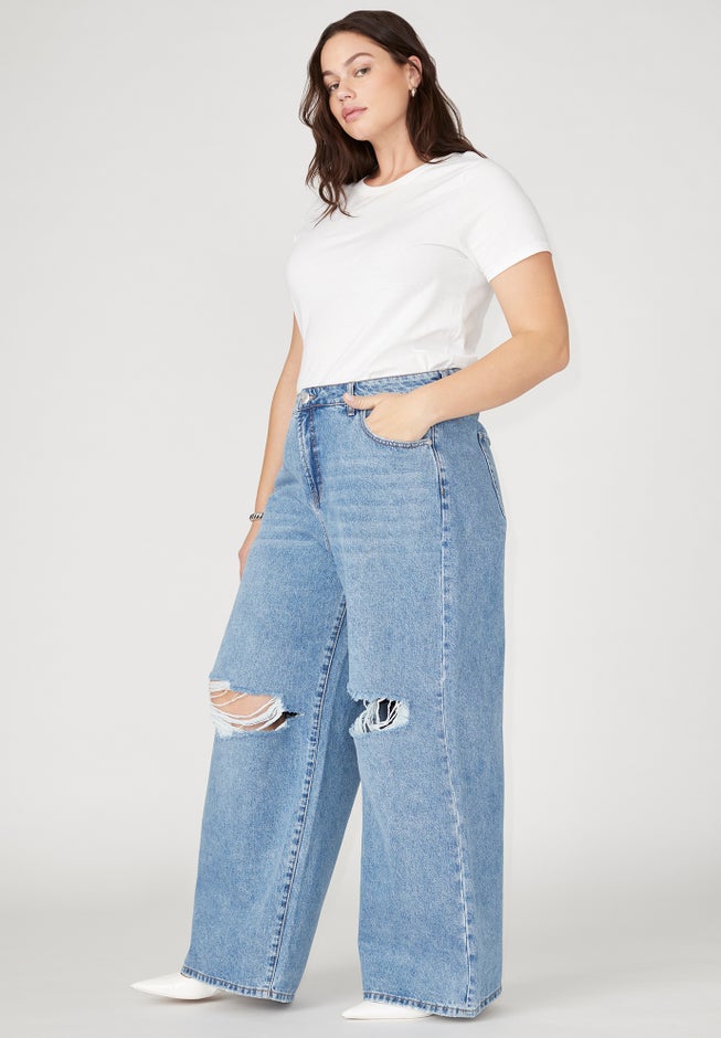 The Yvette Rigid Wide Leg Jean image number null