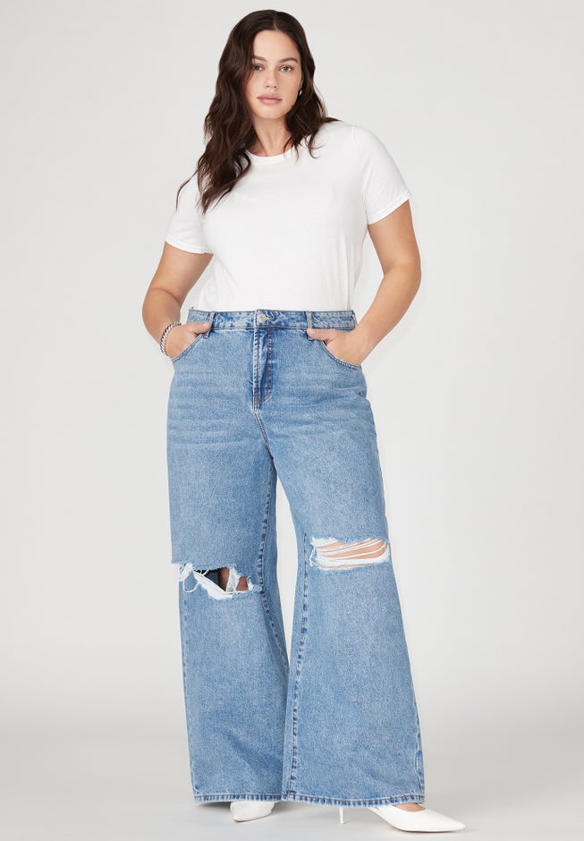 The Yvette Rigid Wide Leg Jean image number null