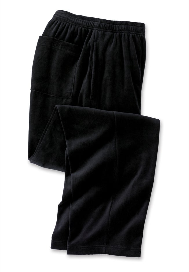 Velour Open-Bottom Sweatpants image number 1