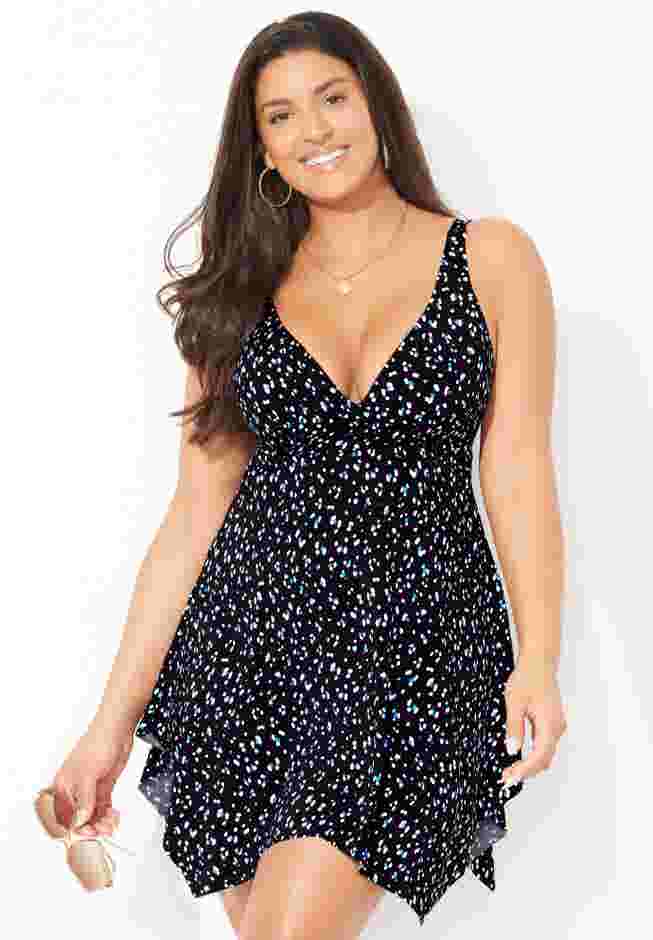 Wrap Two-Piece Swimdress Set image number 0