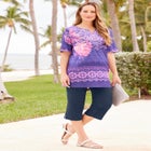 Everyday Capri with Sparkle Hem image number null