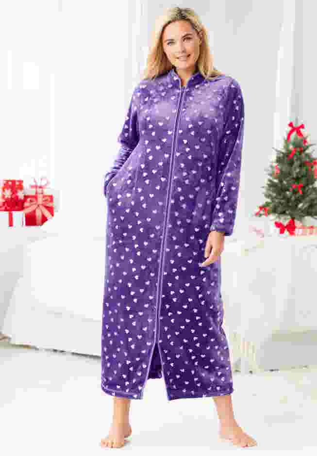 Plush Zip-Front Robe image number 3