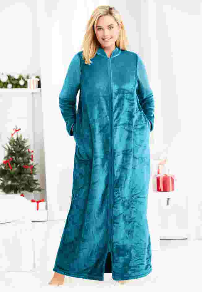 Plush Zip-Front Robe image number 4