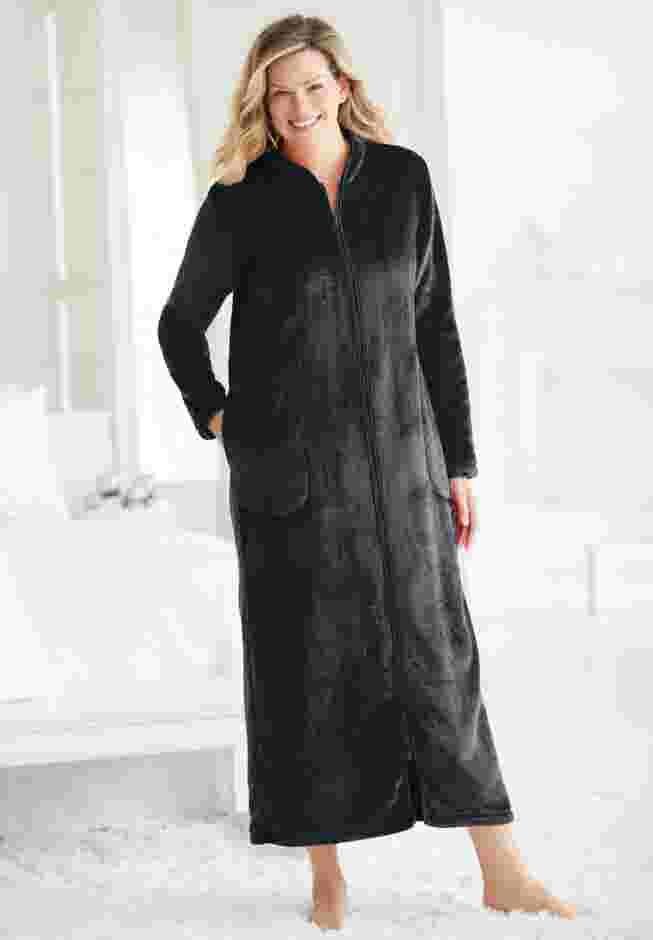 Plush Zip-Front Robe image number 0