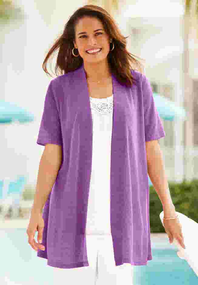 Lightweight Open Front Cardigan image number 0