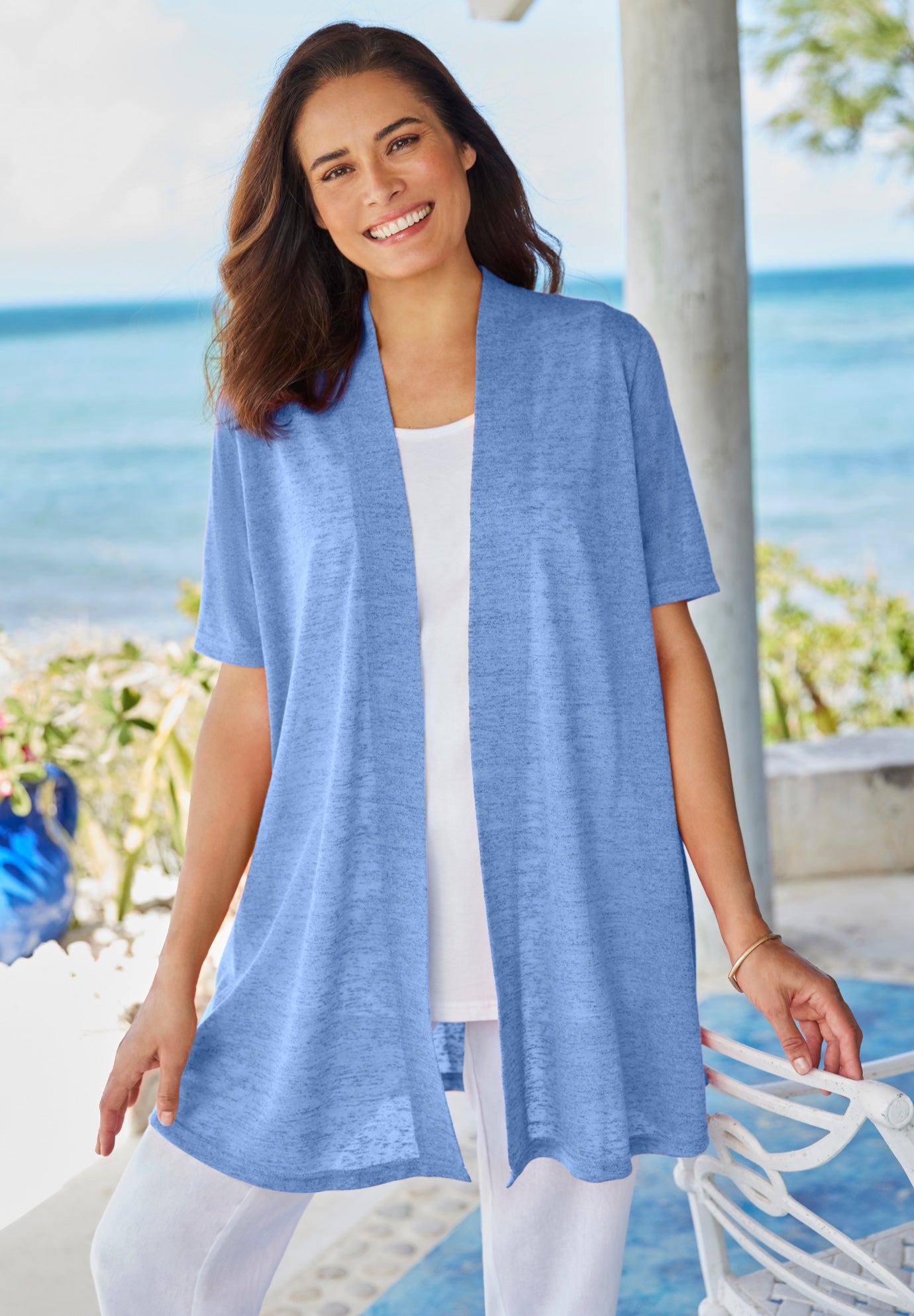 Lightweight Open Front Cardigan image number 0