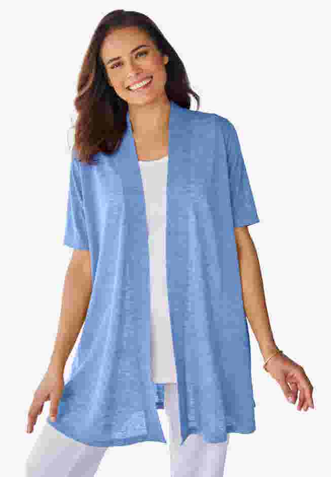 Lightweight Open Front Cardigan image number 4
