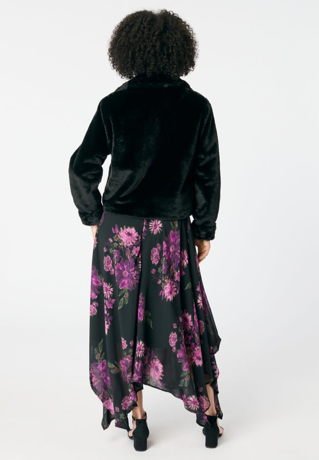 Plus Size Cropped Faux Fur Shrug image number 1