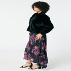 Plus Size Cropped Faux Fur Shrug image number null
