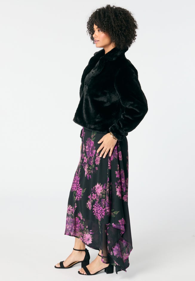 Plus Size Cropped Faux Fur Shrug image number 2