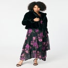 Plus Size Cropped Faux Fur Shrug image number null