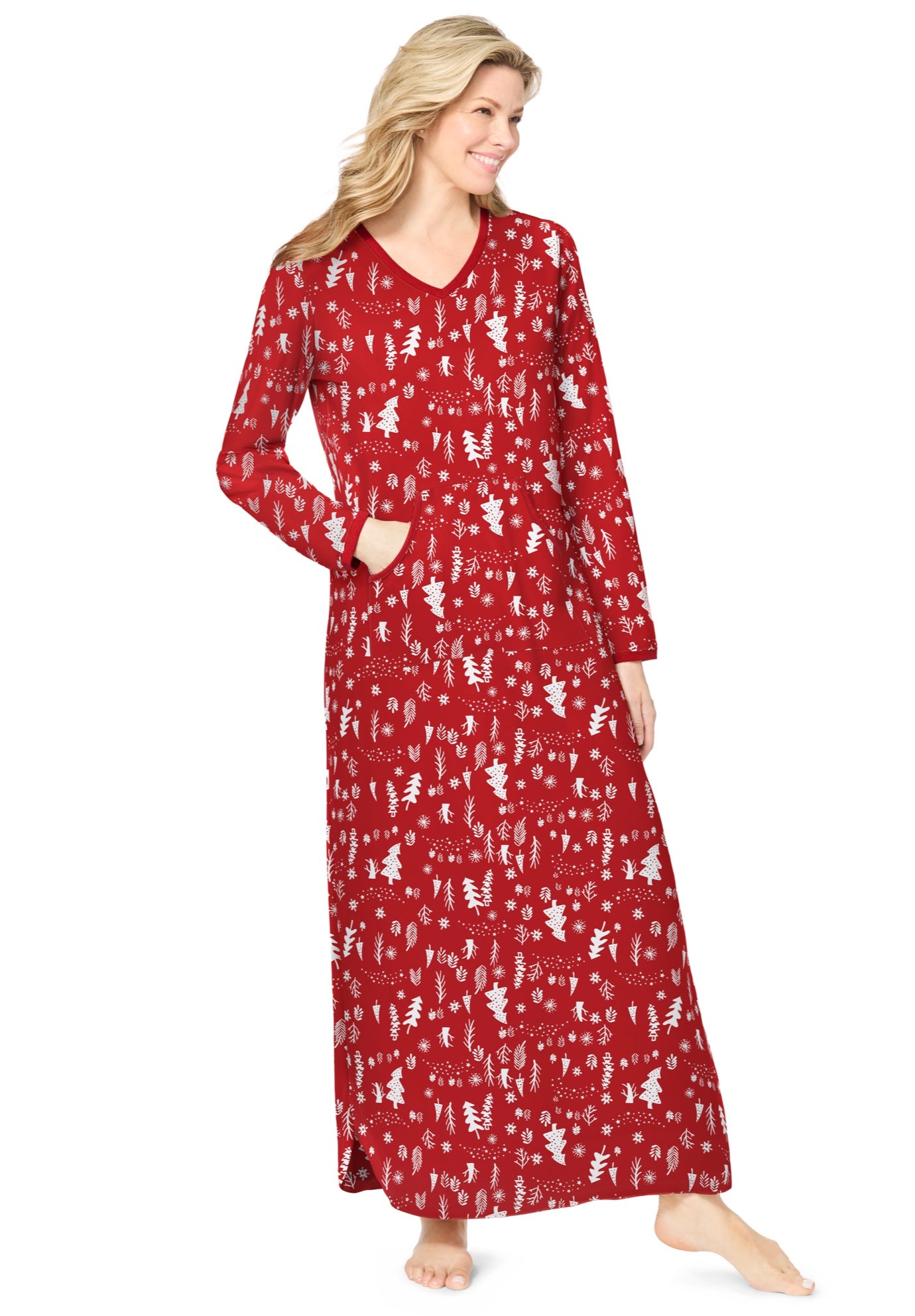 Long Printed Sleep Shirt image number 0