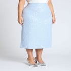 Sequin Tweed Midi Skirt image number null