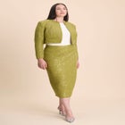 Sequin Tweed Midi Skirt image number null