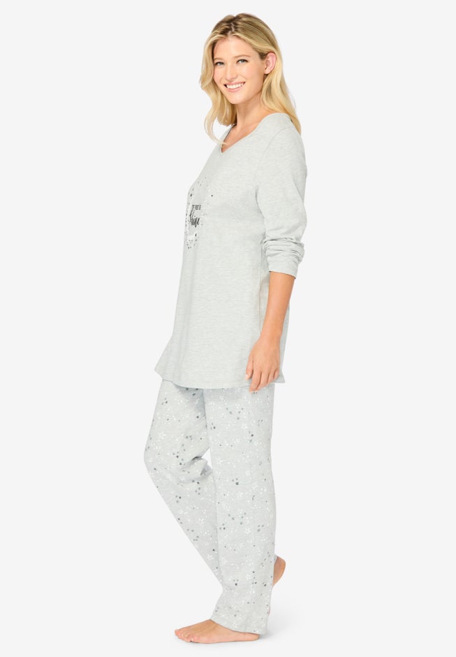 Avenue Body Three-Quarter Sleeve Pajama Set image number 2