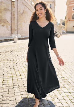 Double-V Maxi Dress