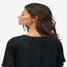 Crinkle Tie-Front Blouse image number null