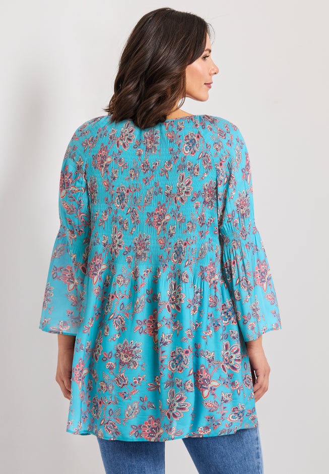 Keyhole Bell Sleeve Tunic image number 1
