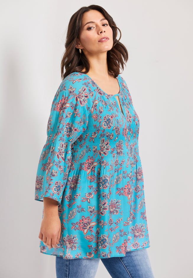 Keyhole Bell Sleeve Tunic image number 2