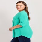 Roll Tab Pintuck Tunic image number null