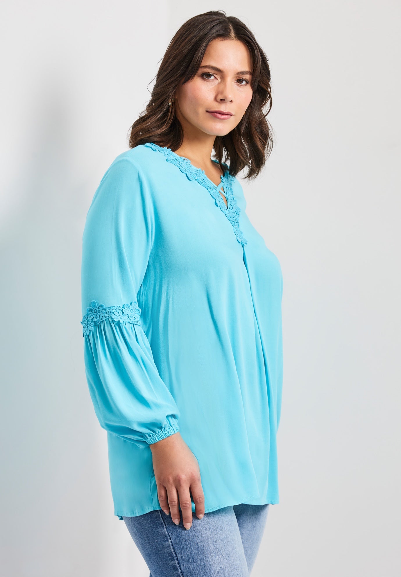 Crochet Lace Trim Top image number 2