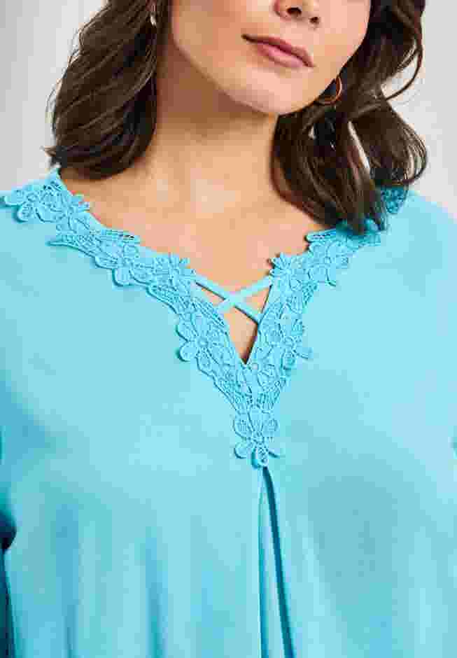 Crochet Lace Trim Top image number 3