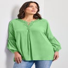 Crochet Lace Trim Top image number null